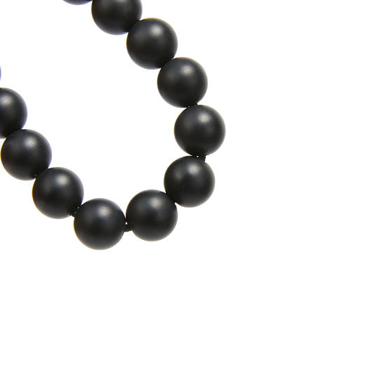 ALEXANDER MCQUEEN 亚历山大麦昆 男士黑色珠子银色骷髅头潮流手链 商品图4