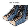 lost in echo 2023春夏新款方头缠绕绑带拼接高跟短靴 商品缩略图4