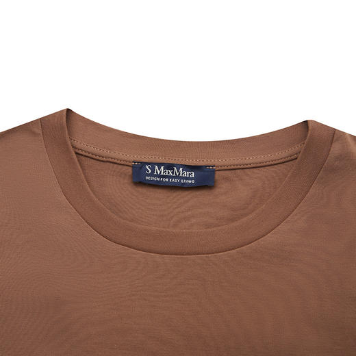 S MAXMARA 麦丝玛拉 女士棉质字母圆领短袖T恤 GIGA 商品图3