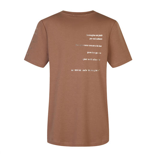 S MAXMARA 麦丝玛拉 女士棉质字母圆领短袖T恤 GIGA 商品图1