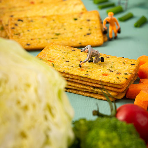 【宅猫日记】九蔬脆片饼干内含9种蔬菜营养宝藏118g*5 商品图5