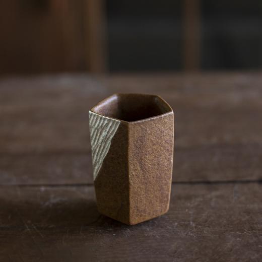灰念几何杯/小/Q   酱釉银边几何小杯陶瓷手工主人杯品茗杯茶盏创意小茶杯 商品图1