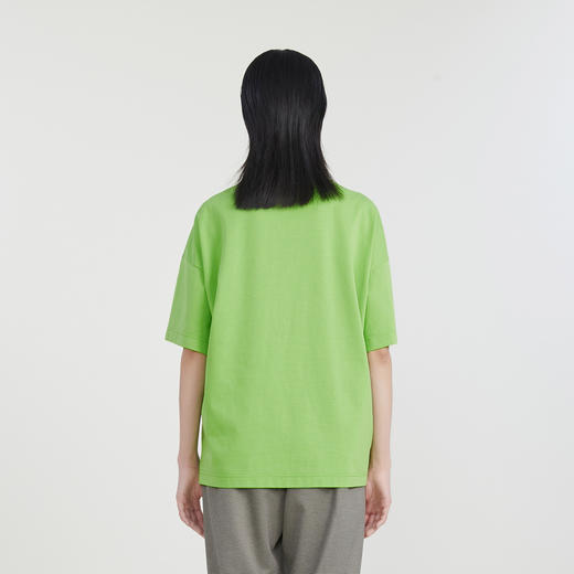 谜底宽松中长款T恤女2023春新款圆领苹果印花百搭短袖女231MT0076 商品图2