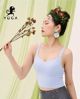 壁虎瑜伽【2303SY223】V领包边撞色背心（有胸垫）【5天发货】