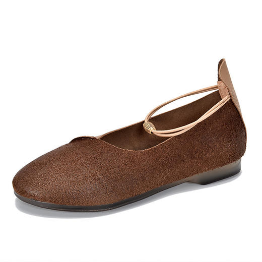 TN T93622-16森女真皮女鞋绊带平底单鞋 商品图4