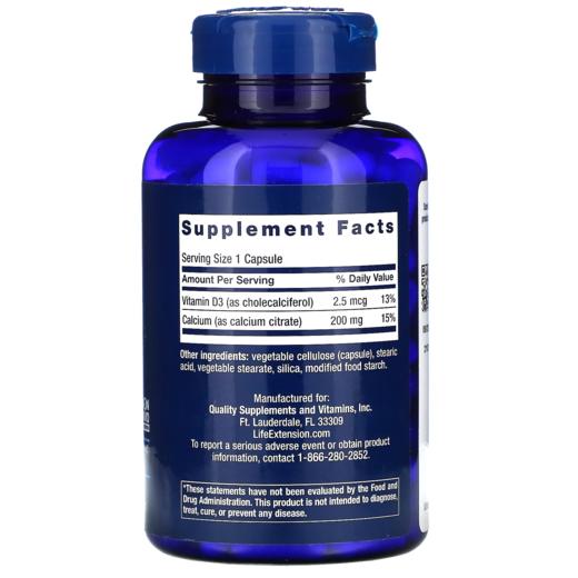 沿寿LIFE EXTENSION柠檬酸钙与维生素D 200粒 商品图1