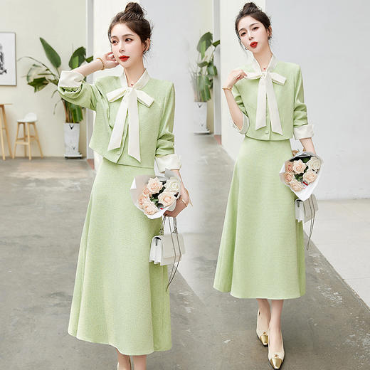 春季新款，轻奢气质小香风半身裙两件套HR-YQH8919-1 商品图3