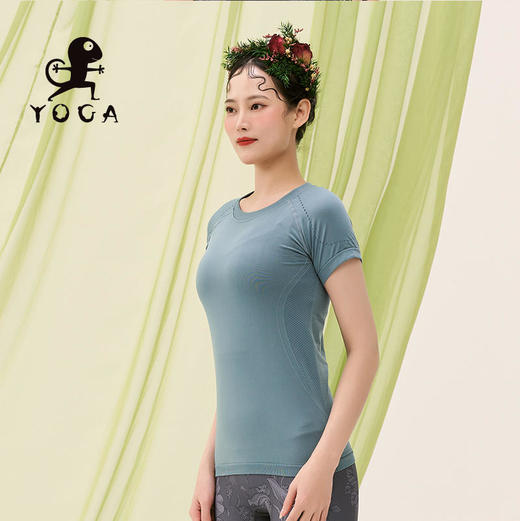 壁虎瑜伽【2303SY224】速干显瘦针织短袖T恤（无胸垫）【5天发货】 商品图3