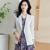剩S/M 别致七分袖醋酸西服知性职业小西装外套女0824 商品缩略图1