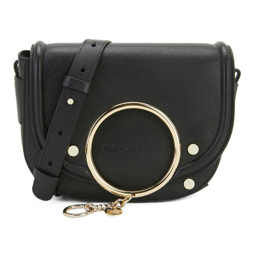 Chloe 蔻依 SEE BY CHLOE 女士牛皮翻盖斜跨单肩马鞍包  CHS19WSA29388 商品图0