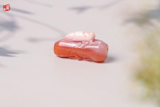 南红红白料玉蝉【一鸣惊人】吊坠   配精美挂绳 商品图4