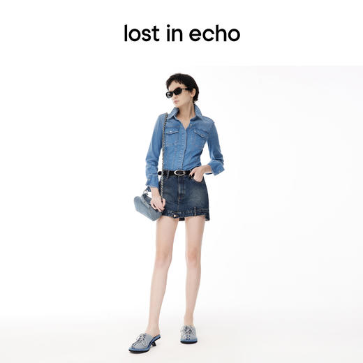 【下架】lost in echo 2023春夏新款缠绕绑带胸衣设计圆头穆勒低跟凉拖 商品图2