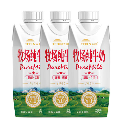 新疆兵团牧场纯牛奶梦幻盖 250mL*10盒（现金价） 商品图1