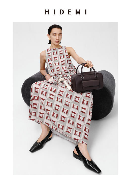 HIDEMI 牛皮口袋波士顿包 商品图6