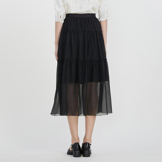 谜底中长款半身裙伞裙2023春新款气质优雅浪漫百搭半裙231MB0097 商品图2