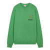 KENZO 高田贤三 男士logo字母虎尾刺绣长袖针织毛衣 草绿 FC65PU3423LA 57 商品缩略图0