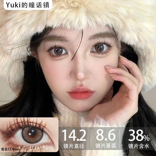 Laseecon半年抛·镜中灰（灰棕）·14.2mm中等着色·韩产2片 商品图0