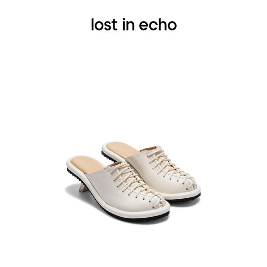 【下架】lost in echo 2023春夏新款缠绕绑带胸衣设计圆头穆勒低跟凉拖 商品图0
