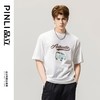 PINLI品立春季新款男士休闲体恤印花圆领短袖T恤BG231111045 商品缩略图3