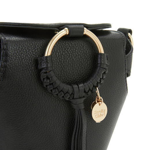 Chloe 蔻依 SEE BY CHLOE 女士荔枝纹牛皮单肩斜挎包 黑色 CHS22ASB78330 001 商品图3