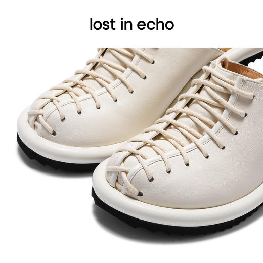 【下架】lost in echo 2023春夏新款缠绕绑带胸衣设计圆头穆勒低跟凉拖 商品图4