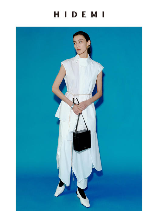 HIDEMI 弹力收身显瘦微喇九分神裤西裤 黑色/白色/卡其 商品图11