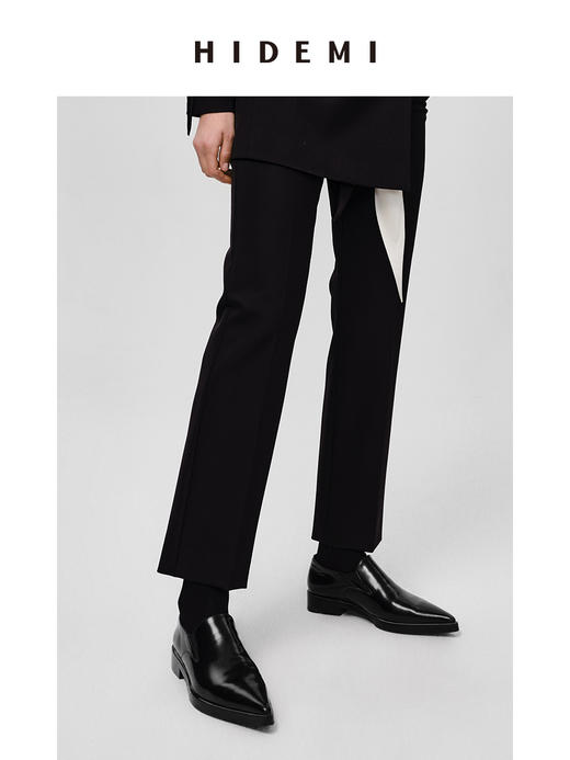 HIDEMI 弹力收身显瘦微喇九分神裤西裤 黑色/白色/卡其 商品图3