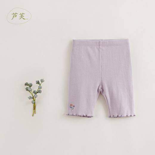 【马克珍妮 芦芙】夏装新款 女童弹力针织五分打底裤230801 商品图2