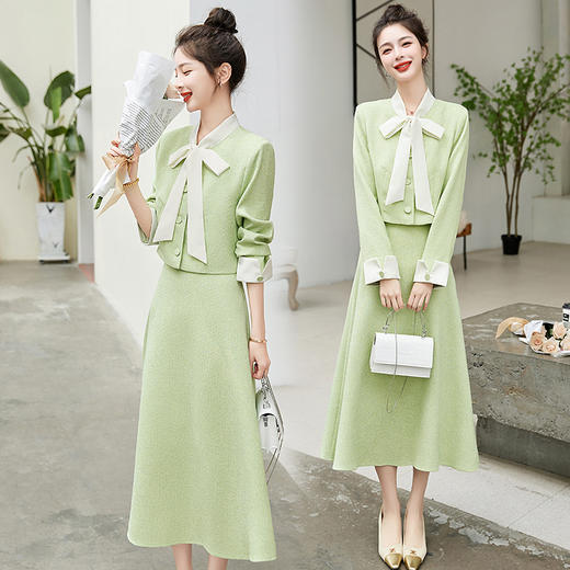 春季新款，轻奢气质小香风半身裙两件套HR-YQH8919-1 商品图1