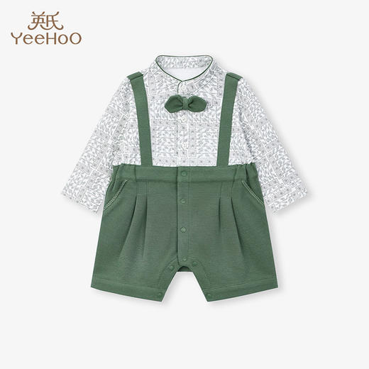 英氏婴儿连体衣23春装新款男宝宝领结帅气服满月服YRHAJ1P190A 商品图1