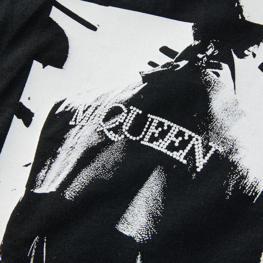 ALEXANDER MCQUEEN 亚历山大.麦昆 2023春夏新品 男士图案印花长袖圆领T恤 商品图4