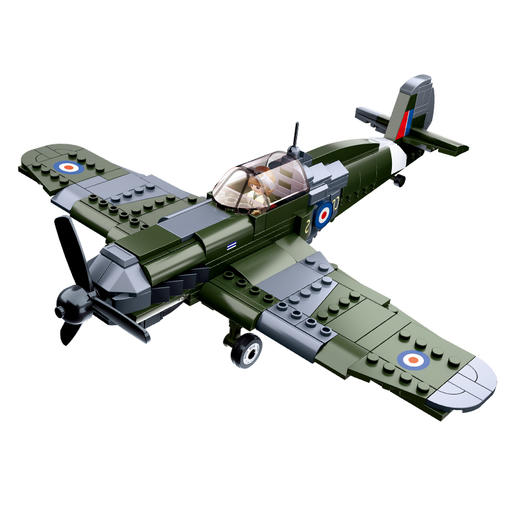 小鲁班积木长津湖战役Mkl2喷火式战斗模型拼装男孩益智儿童玩具 商品图4