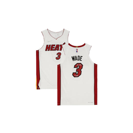 收藏系列 韦德 热火队3号白色 加签3总冠军 亲笔签名球衣 商品图5