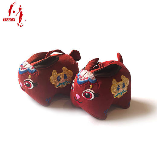 TANGY/天意2023春季新品莨绸绣花玉兔挂饰CL231417 商品图0