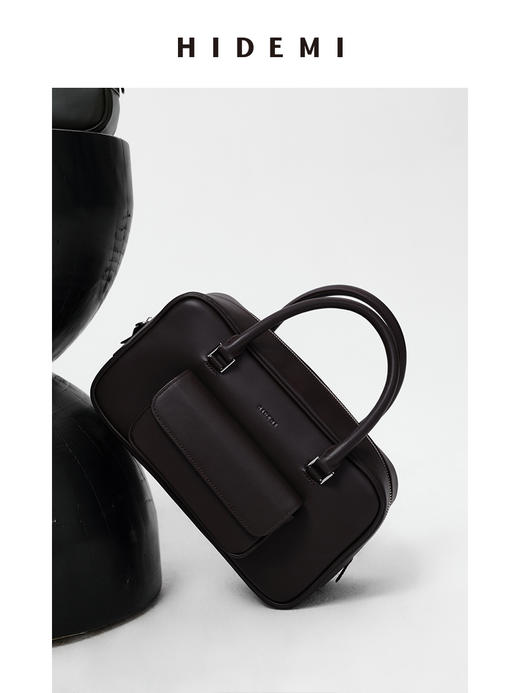 HIDEMI 牛皮口袋波士顿包 商品图10