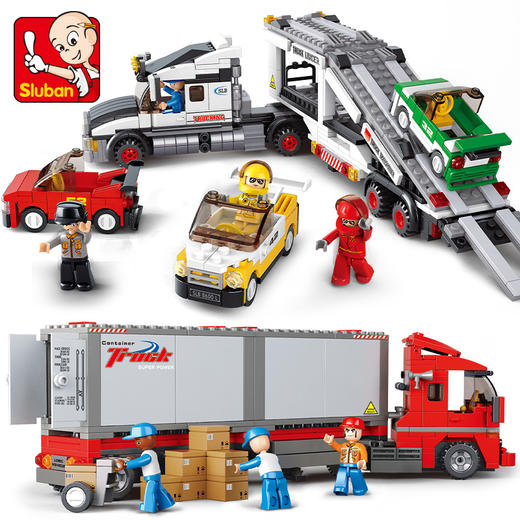 小鲁班汽车积木益智6-12岁拼装大卡车玩具7货车8男孩子十岁礼物10 商品图3