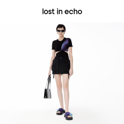 [断码]lost in echo设计师品牌休闲百搭交叉带印花厚底拖鞋 商品图2