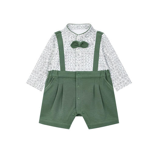 英氏婴儿连体衣23春装新款男宝宝领结帅气服满月服YRHAJ1P190A 商品图4