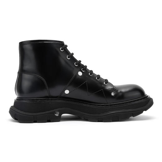 ALEXANDER MCQUEEN 亚历山大.麦昆 MCQ 男士牛皮Tread系带短靴及踝靴 604253WHZ80 商品图3