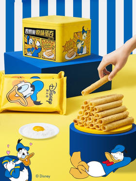 迪士尼嘎嘎脆原味蛋卷礼盒408g