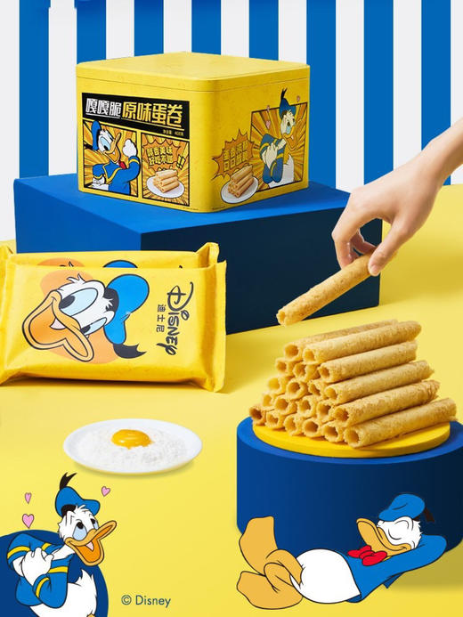 迪士尼嘎嘎脆原味蛋卷礼盒408g 商品图0