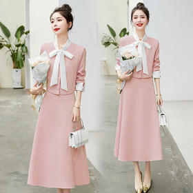 春季新款，轻奢气质小香风半身裙两件套HR-YQH8919-1