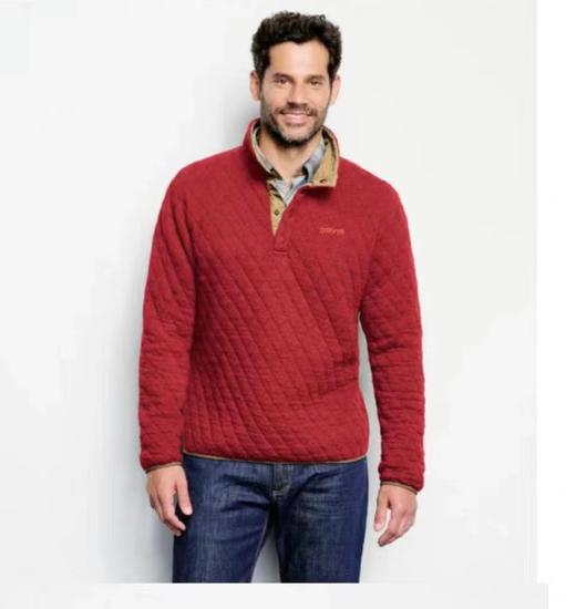 迎418 A1-1  ORVIS 菱形格压线胸前四粒扣套头衫 男款 商品图5