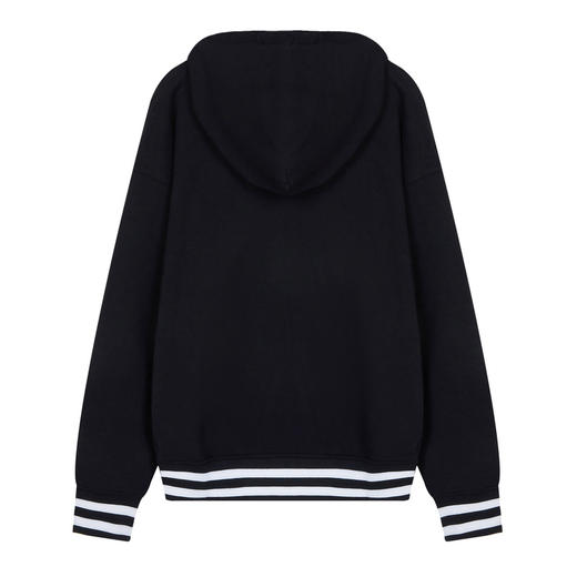 VERSACE JEANS 范思哲 男士V EMBLEM系列徽标印花连帽卫衣 黑色 73GAIG01 CF00G 899 （偏大一码） 商品图1