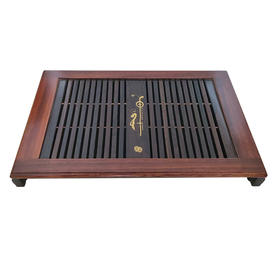龙福黑檀佛性禅心茶盘（约60*38*7CM）手提托盘胡桃木（约30*20*4.5）熊爪壶承胡桃木