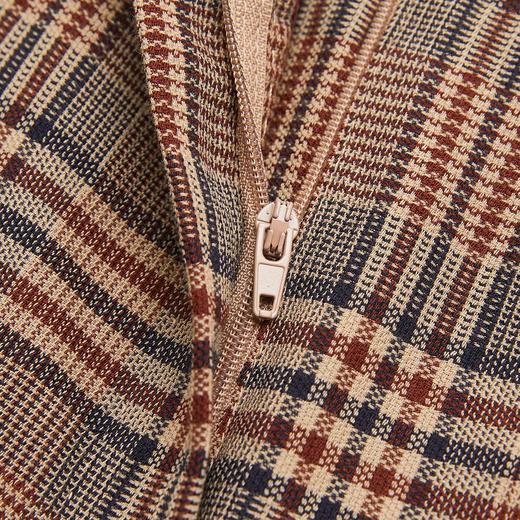 MAX MARA 麦丝玛拉 女士SHEREE格纹长裤 棕色格纹 商品图3