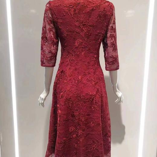 南3荣萍红色蕾丝连衣裙 商品图1