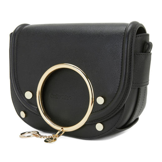 Chloe 蔻依 SEE BY CHLOE 女士牛皮翻盖斜跨单肩马鞍包  CHS19WSA29388 商品图1