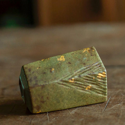 灰念几何杯/小/点金  青苔带金高款杯主人杯单杯个人专用泡茶杯创意茶杯 商品图2