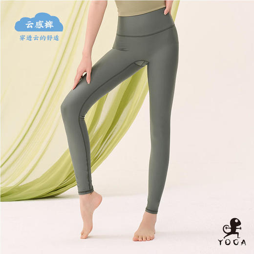 【现货秒发】壁虎瑜伽【云感裤-青竹绿】超高弹纯色瑜伽裤 商品图0